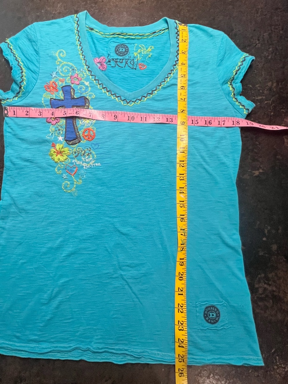 Double S Ranch Turquoise T-shirt, M - Picture 5 of 8